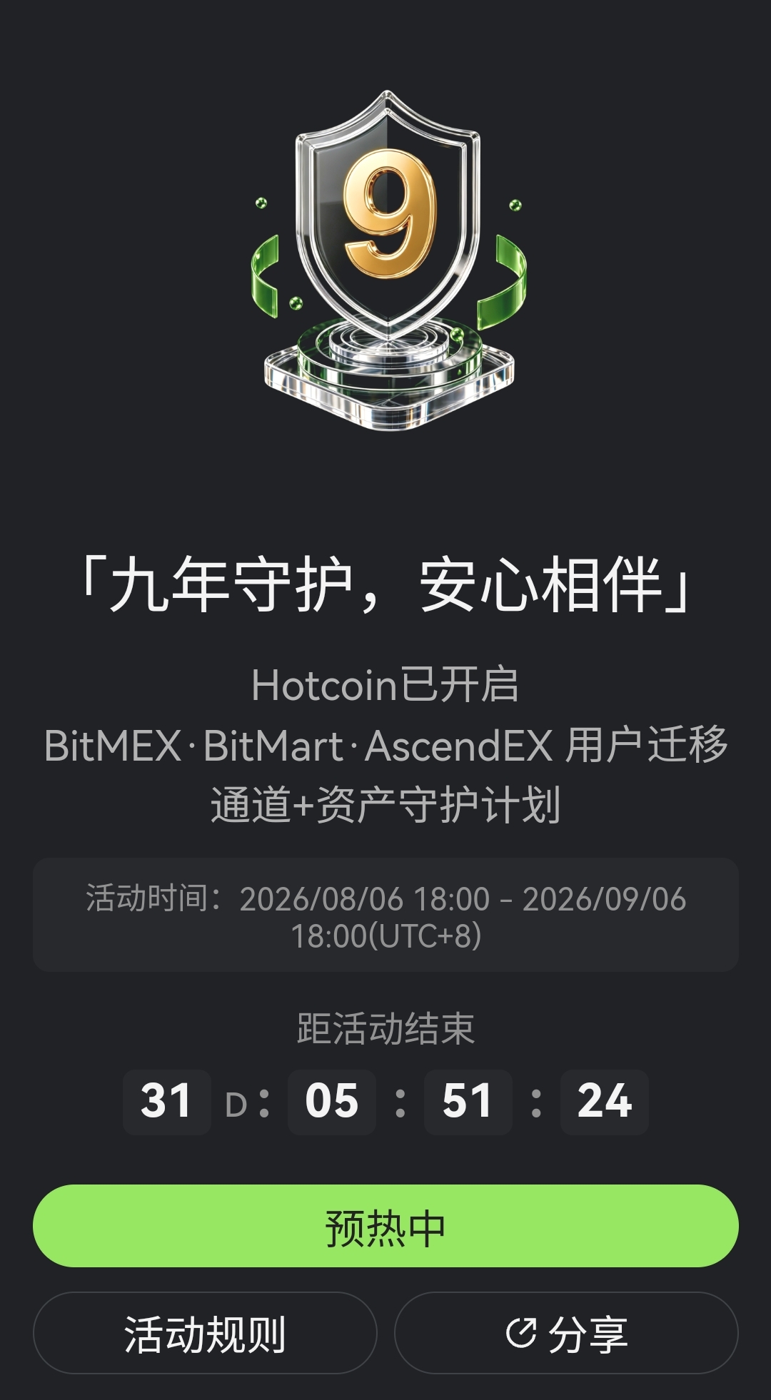 Hotcoin 福利中心活动详情