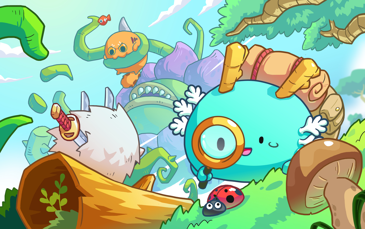 Axie Infinity game characters and world artwork