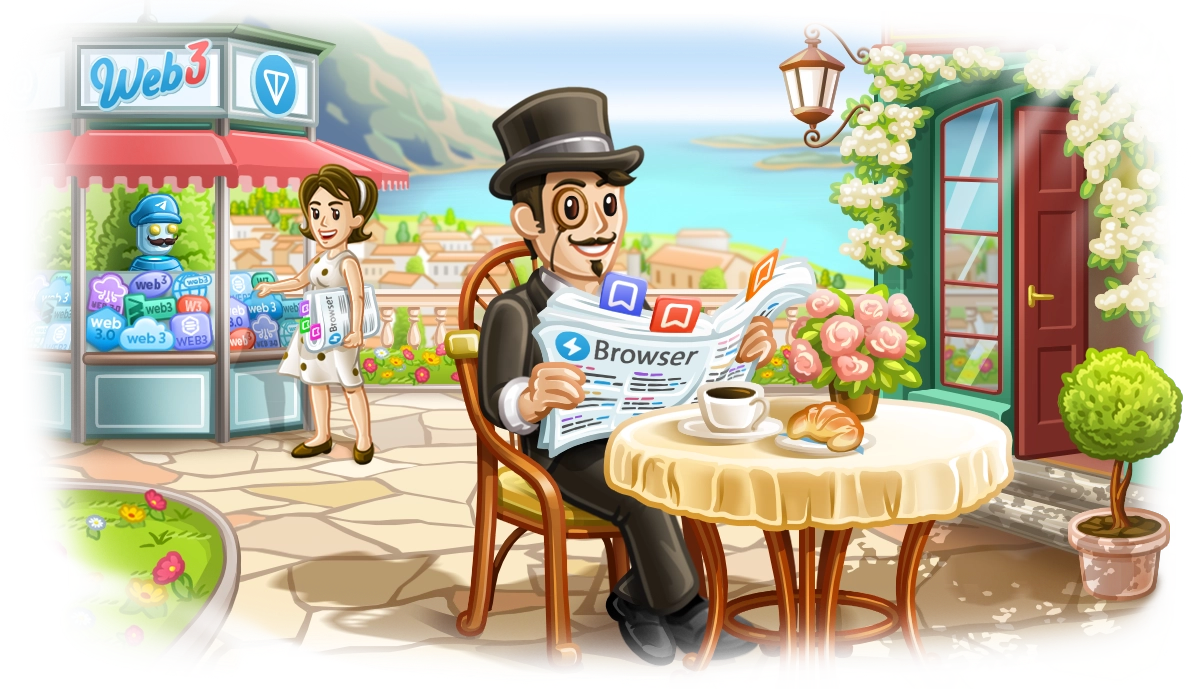 Telegram 内的 Web3 与 TON 应用入口示意