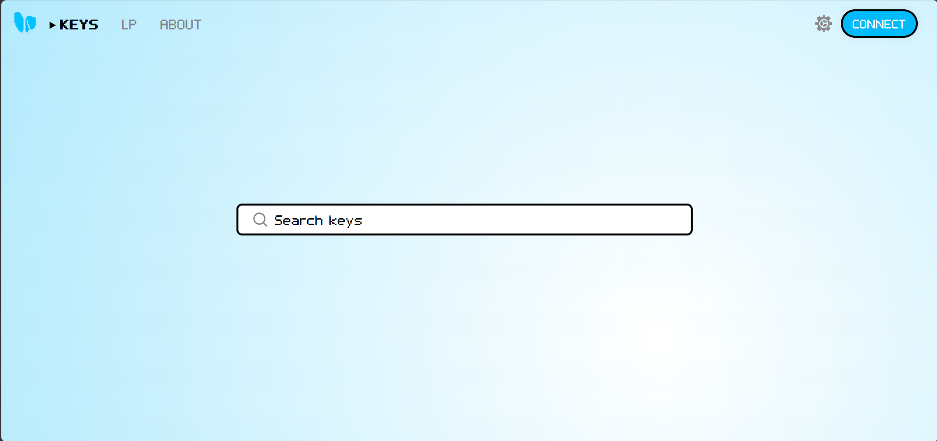 The friend.tech Keys page and search entry point