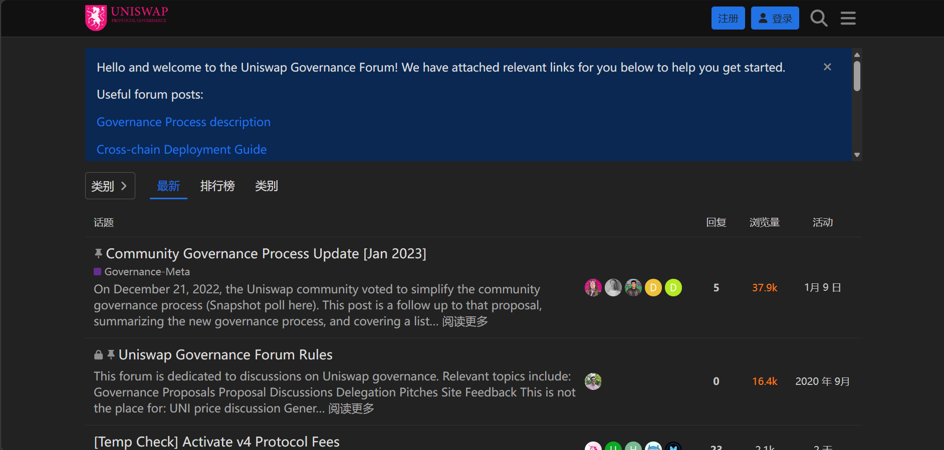 Uniswap protocol DAO governance forum