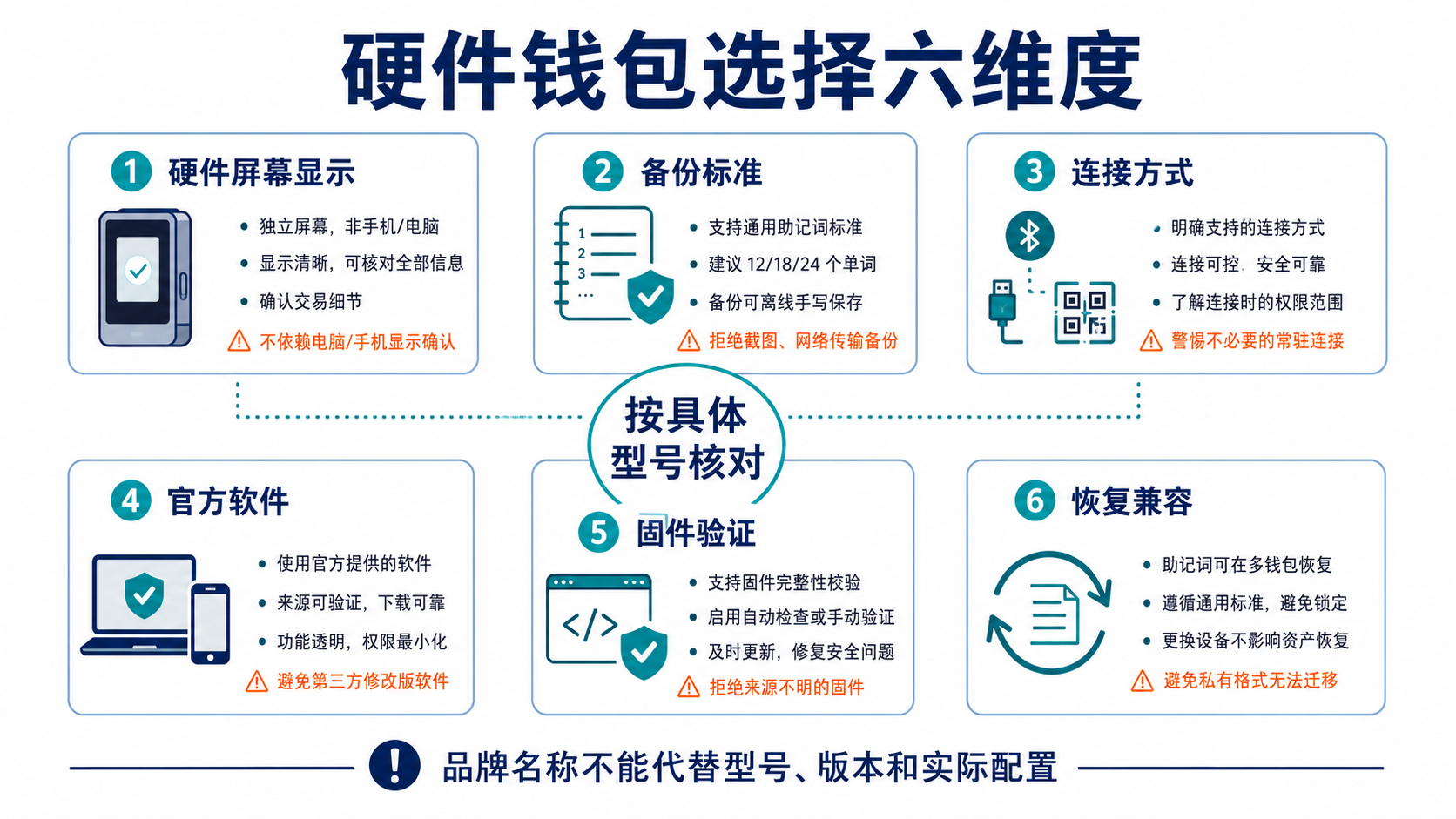 Ledger、Trezor 與 OneKey 在裝置簽名、備份和連線方式上的比較維度