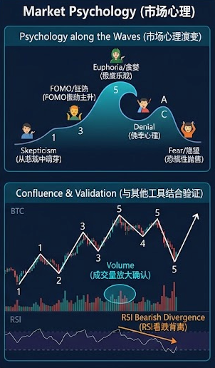 艾略特波浪市場心理及成交量與RSI驗證